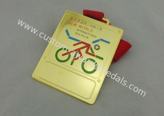 Customized Neck Ribbon Medals Brass Plating For Kids