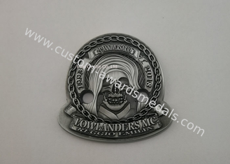 3D Antique Zinc Alloy Imitation Hard Enamel Ring , Military Badges And Pins