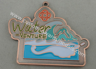 OEM Enamel Medal With Antique Copper Plating For Water Venture