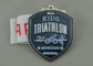 Kids Triathlon Enamel Medal Zinc Alloy With Nickel Plating and Ribbon