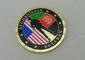 Brass Stamped Afghanistan Veteran Personalized Coins With Box Packing And Gold Plating