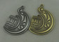 Double sides 3D Bali Sports Die Cast Medals , Antique Brass And Antique Silver Plating